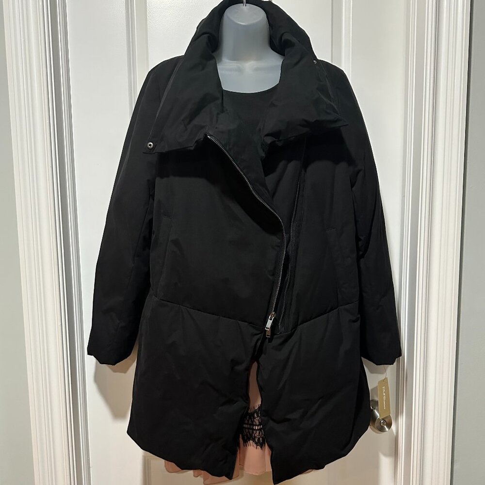New DKNY PURE Black Down Coat Size L (NWT)